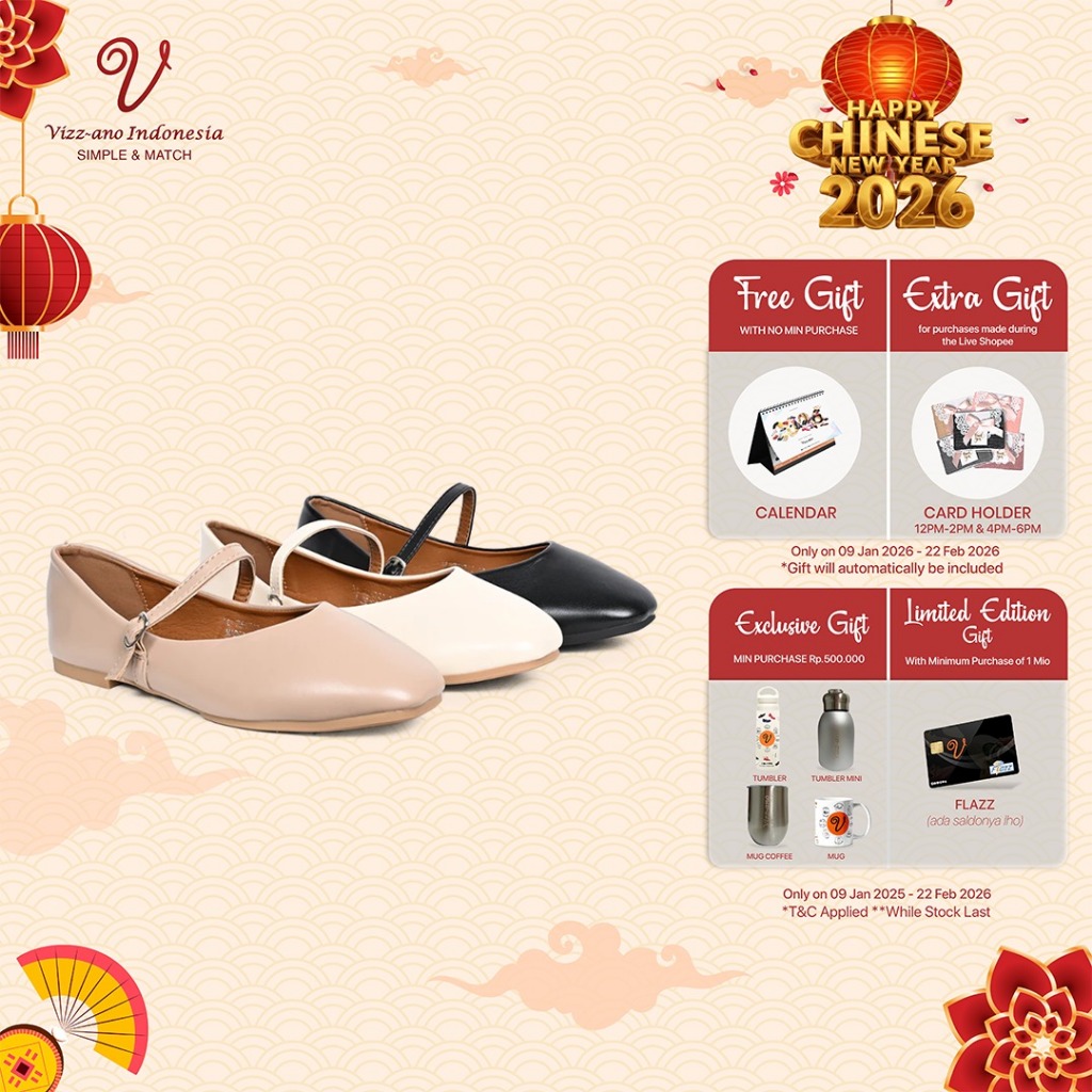 Vizzano Shoes Sepatu Flatshoes Wanita Design Lucia