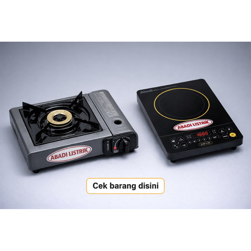Kompor Gas Portable (Welhome) dan Kompor Listrik Induction (Hyperlite & Arashi)