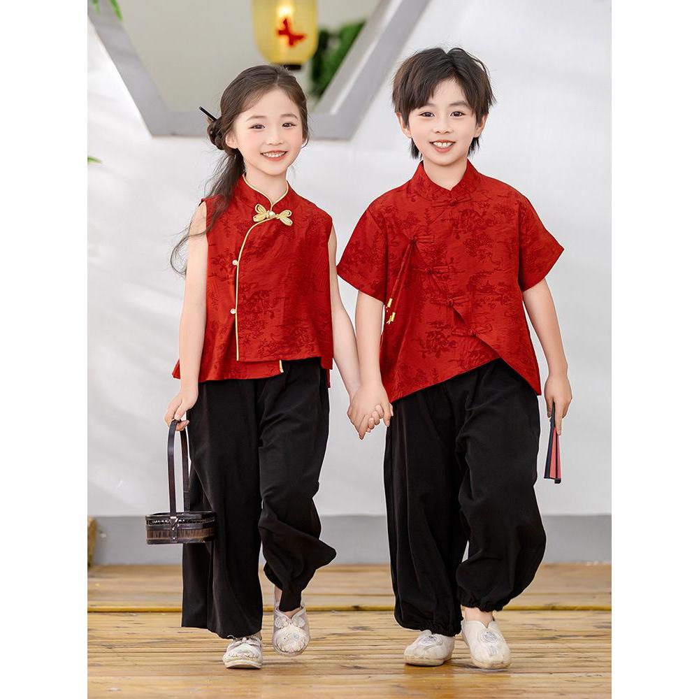 Fairyland | 8276 Qipao Cheongsam Couple SETELAN anak laki Dress Anak Perempuan Imlek Chinese New Yea