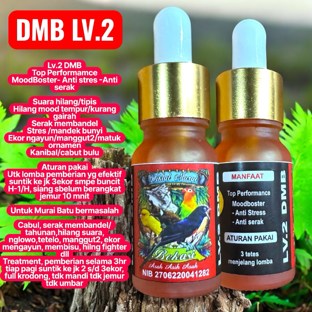Suplemen Burung DMB level 2 Solusi Burung Bermasalah.