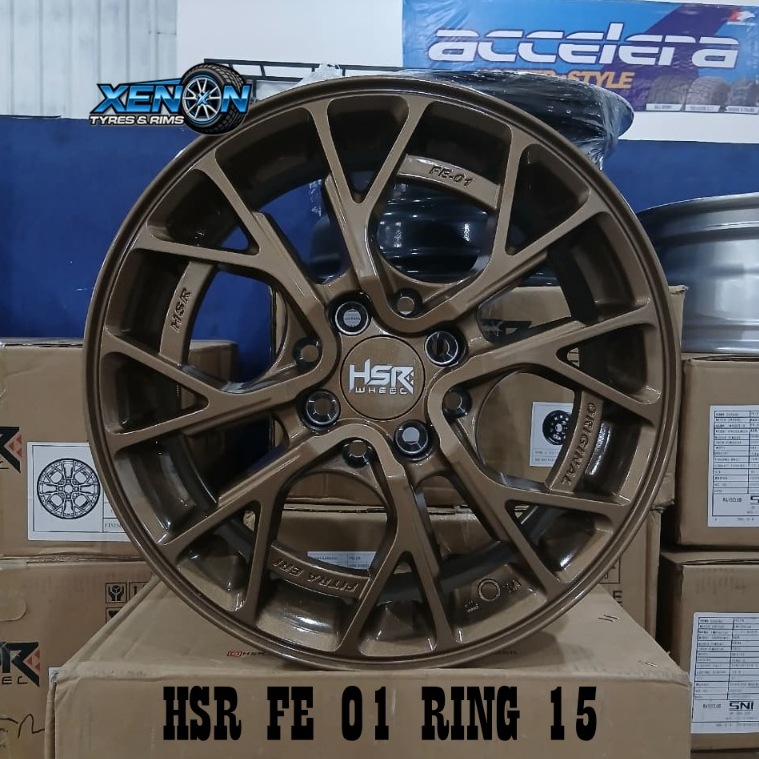 Velg Mobil Ring 15 HSR FE 01 warna Bronze Gratis Ongkir
