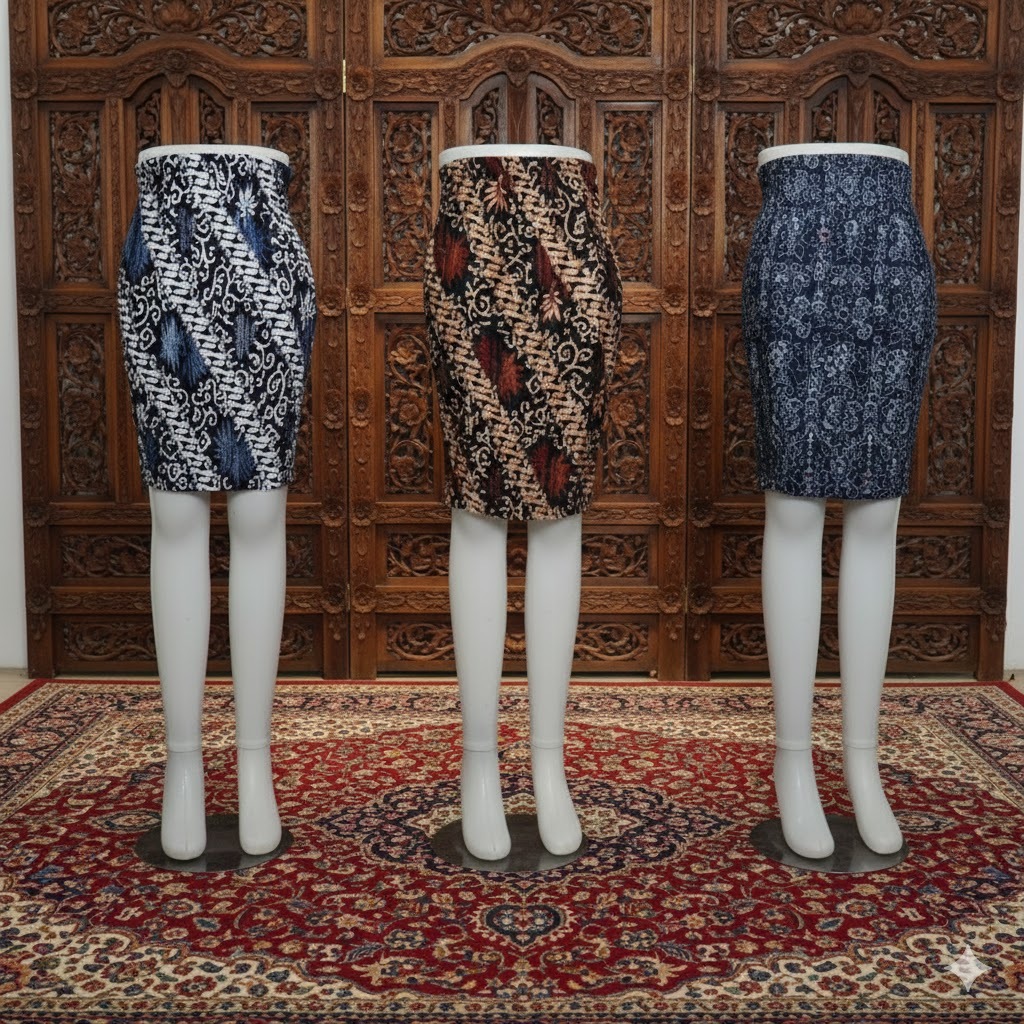 Rok Plisket Batik Mini Jumbo Original / Rok Batik Pendek / Bawahan Batik / Bawahan Tradisional / Rok