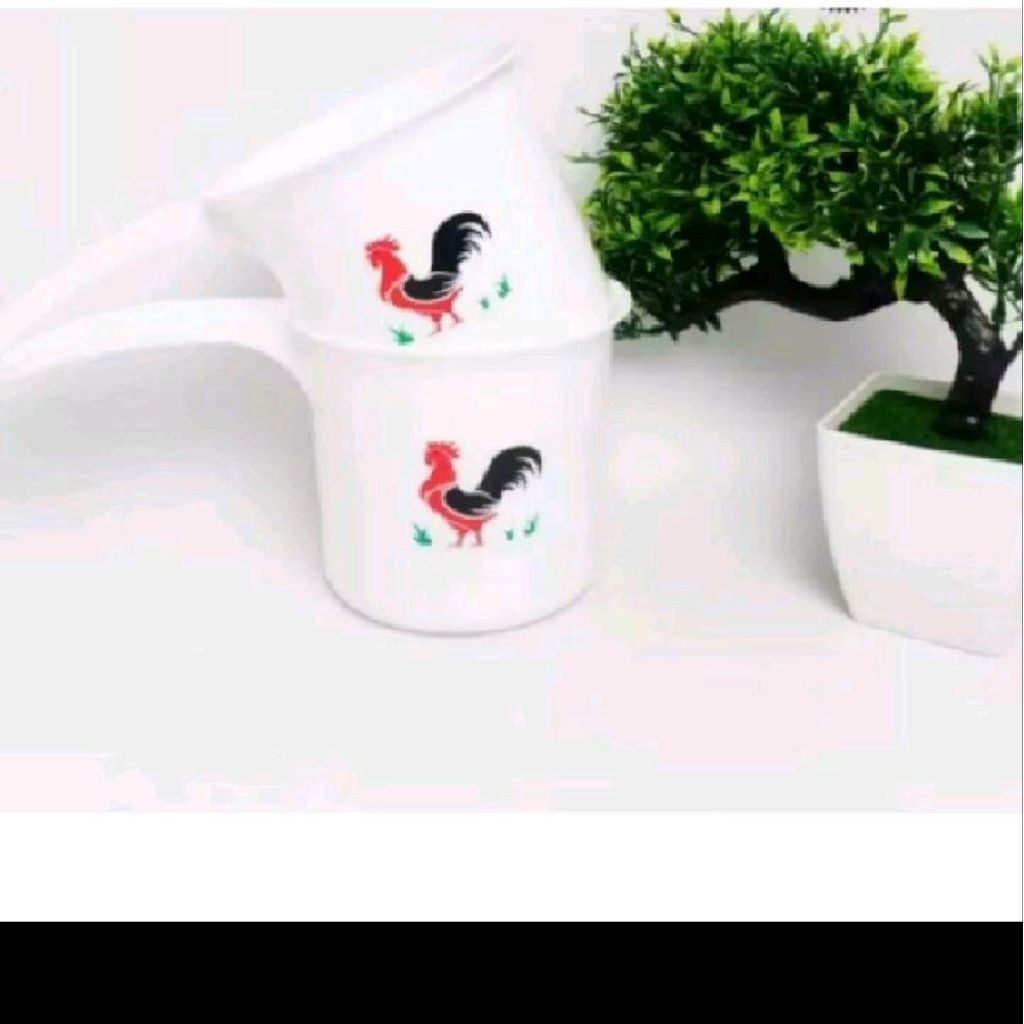 gayung cap ayam jago/gayung mandi ayam jago putih plastik water scoop plastik glosir murah