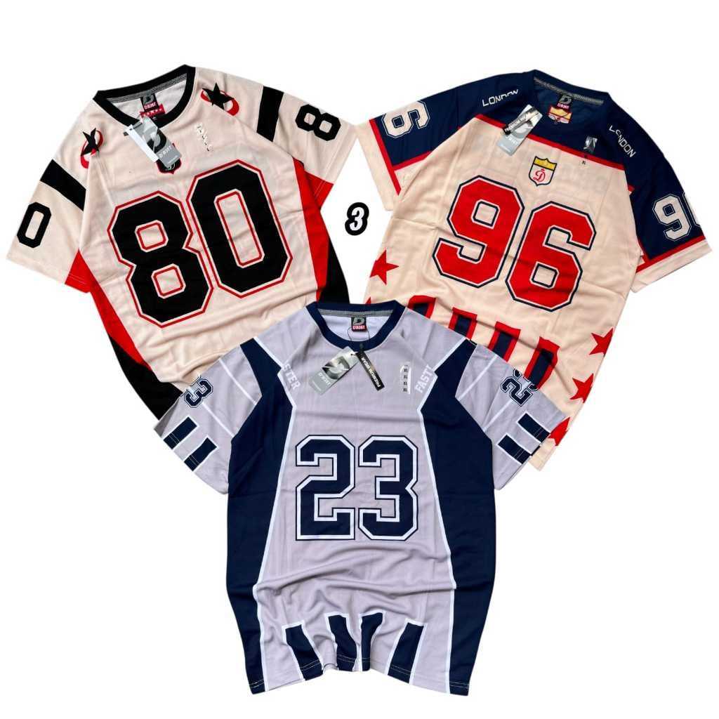 100 Ribu Dapat 3 | Jersey Dry Fit Motif Angka Vintage Soccer Baseball Original Pria Wanita Unisex