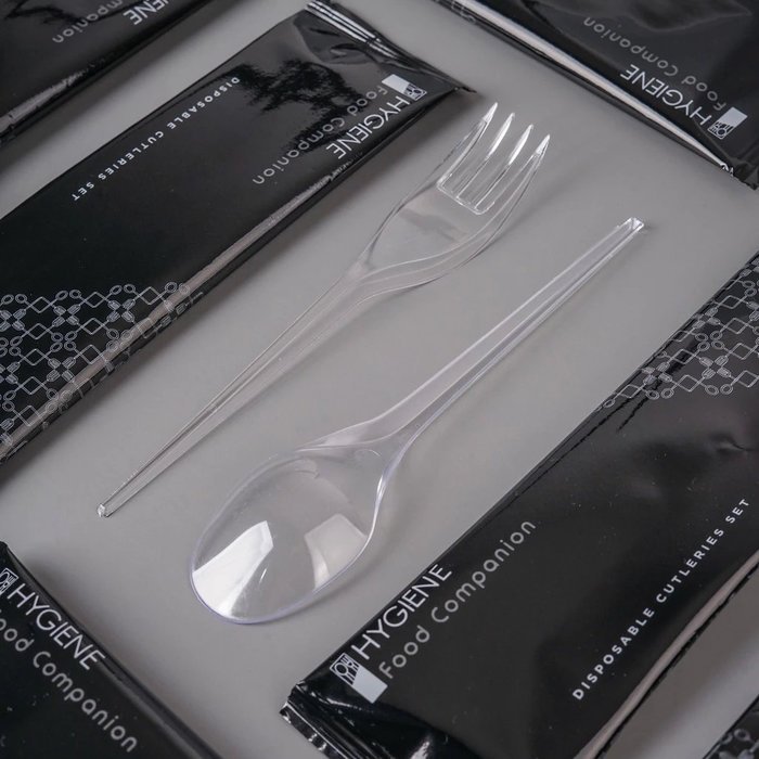 SET SENDOK GARPU PLASTIK PREMIUM / SENDOK SET HYGIENE PREMIUM STERIL