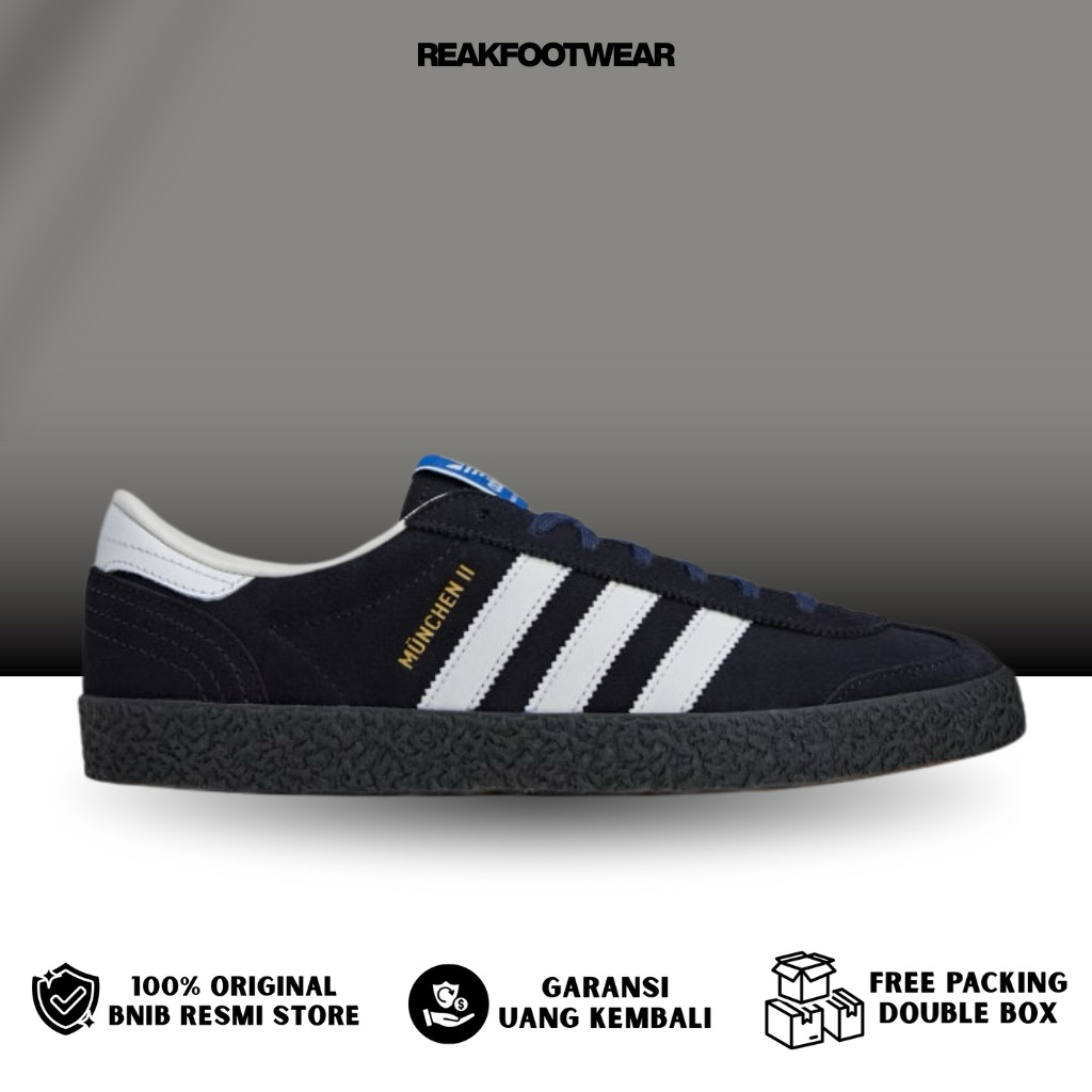 Adidas Munchen II SPZL Black Blue Gum 100% Authentic