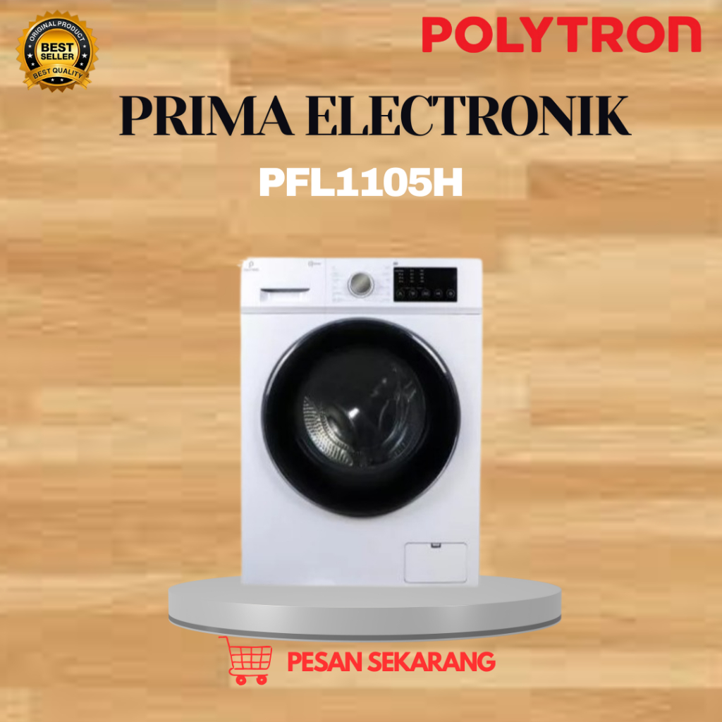 POLYTRON MESIN CUCI & DRYER 11 KG PFL1105H BERGARARANSI ORI/PFL-1105H/PFL 1105H/PFL-1105 H/PFL1105 H