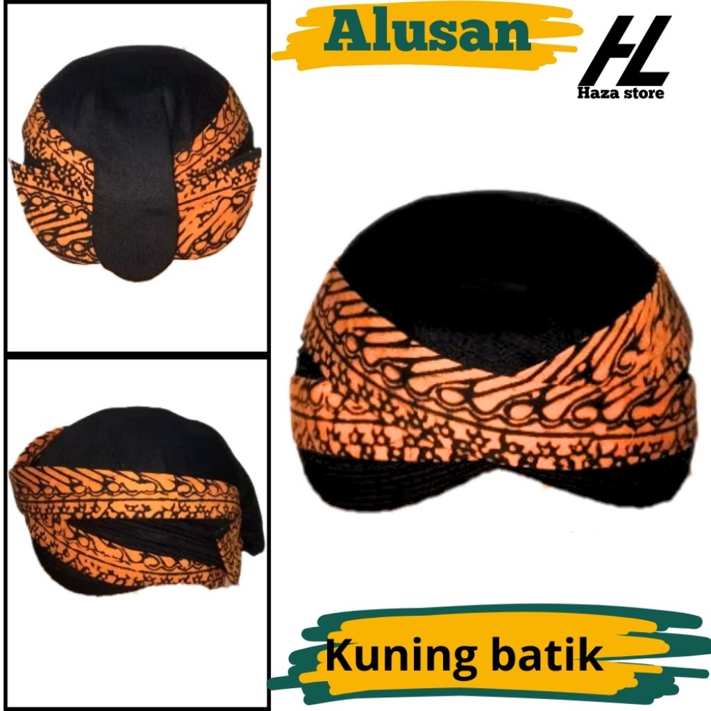 BLANGKON Alusan solo - bisa dilipat dan dicuci untuk anak anak dan dewasa