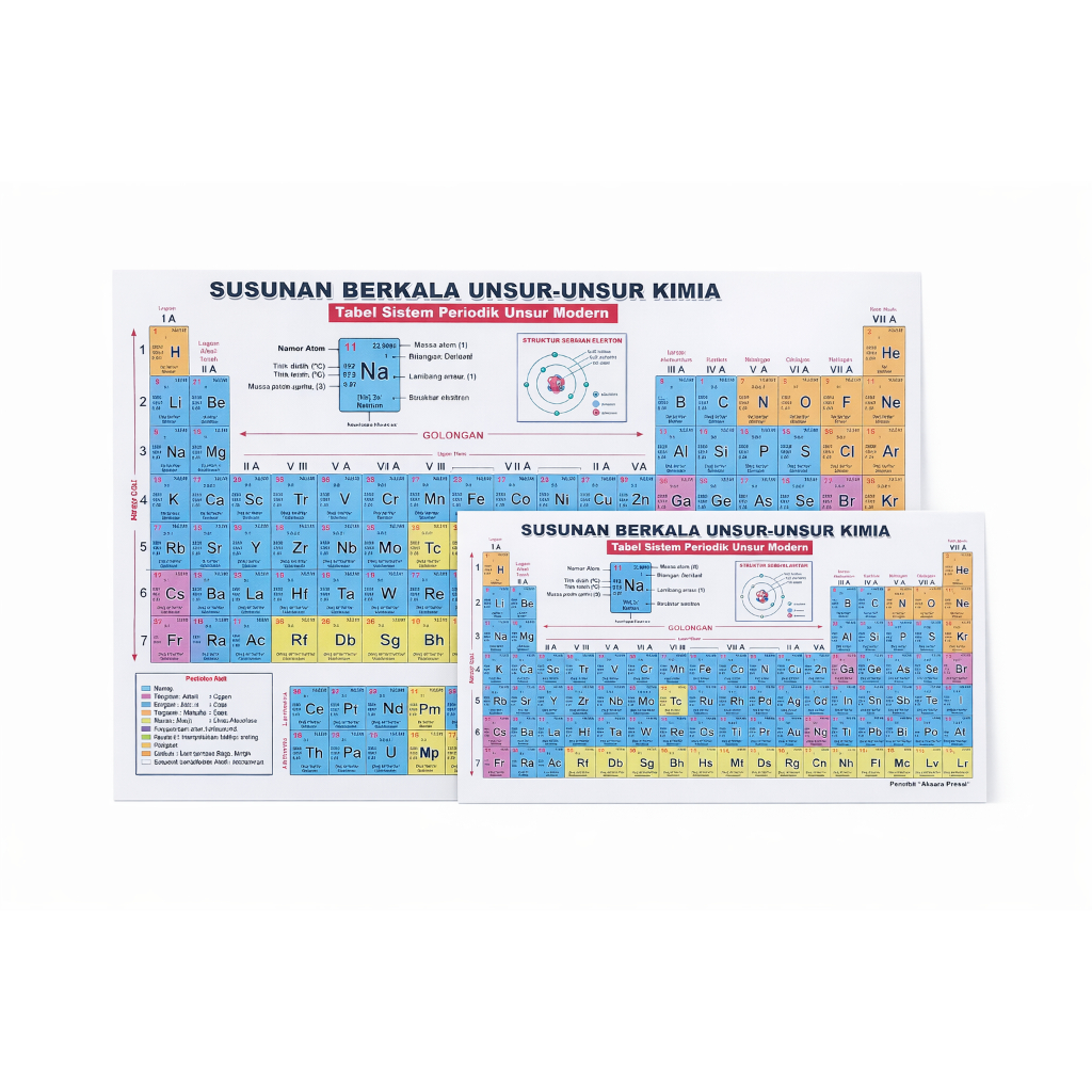 Susunan Berkala Unsur Unsur Kimia / Sistem Periodik Unsur Kimia / Tabel Periodik Kimia Untuk Pelajar