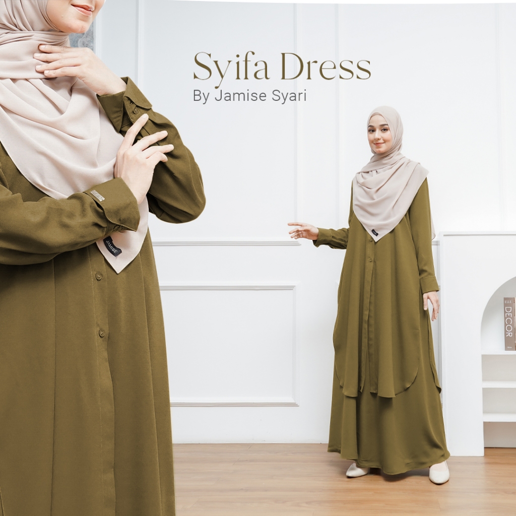 Set Tunik dan Rok Syifa Dress - Busana Muslim Wanita Gaya Malaysia