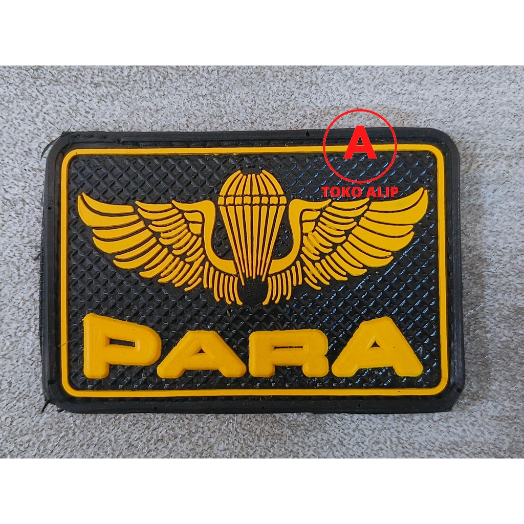Patch PARA Marinir (Wing Tlsn Kuning) - Patch Velcro - Prepetan PARA Marinir - Patch Velcro Karet - 