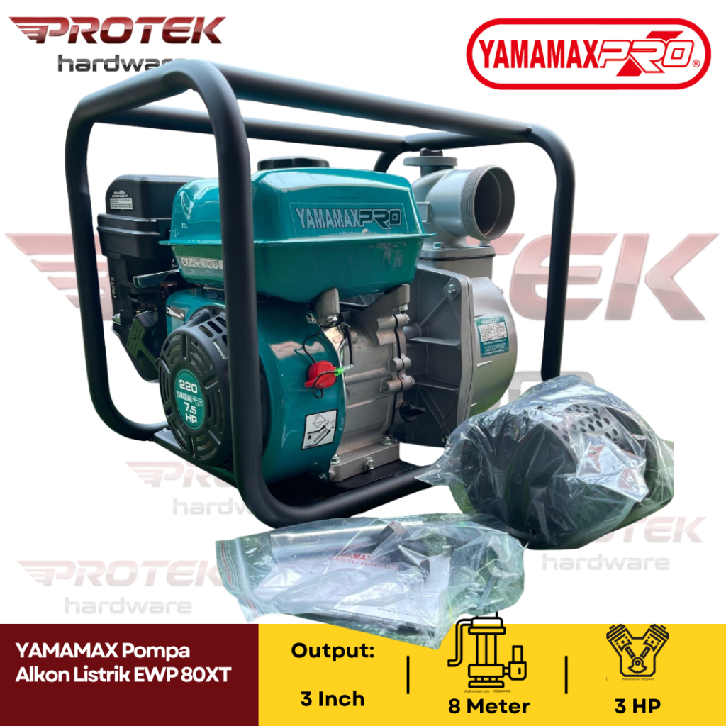Pompa Alkon Listrik YAMAMAX EWP80XT 3 Inch Electric Water Pump Sawah Irigasi
