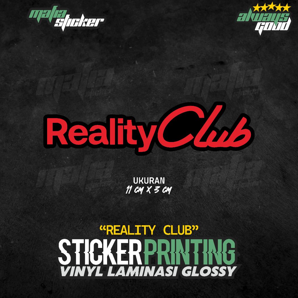 STICKER/STIKER PRINT CUT REALITY CLUB