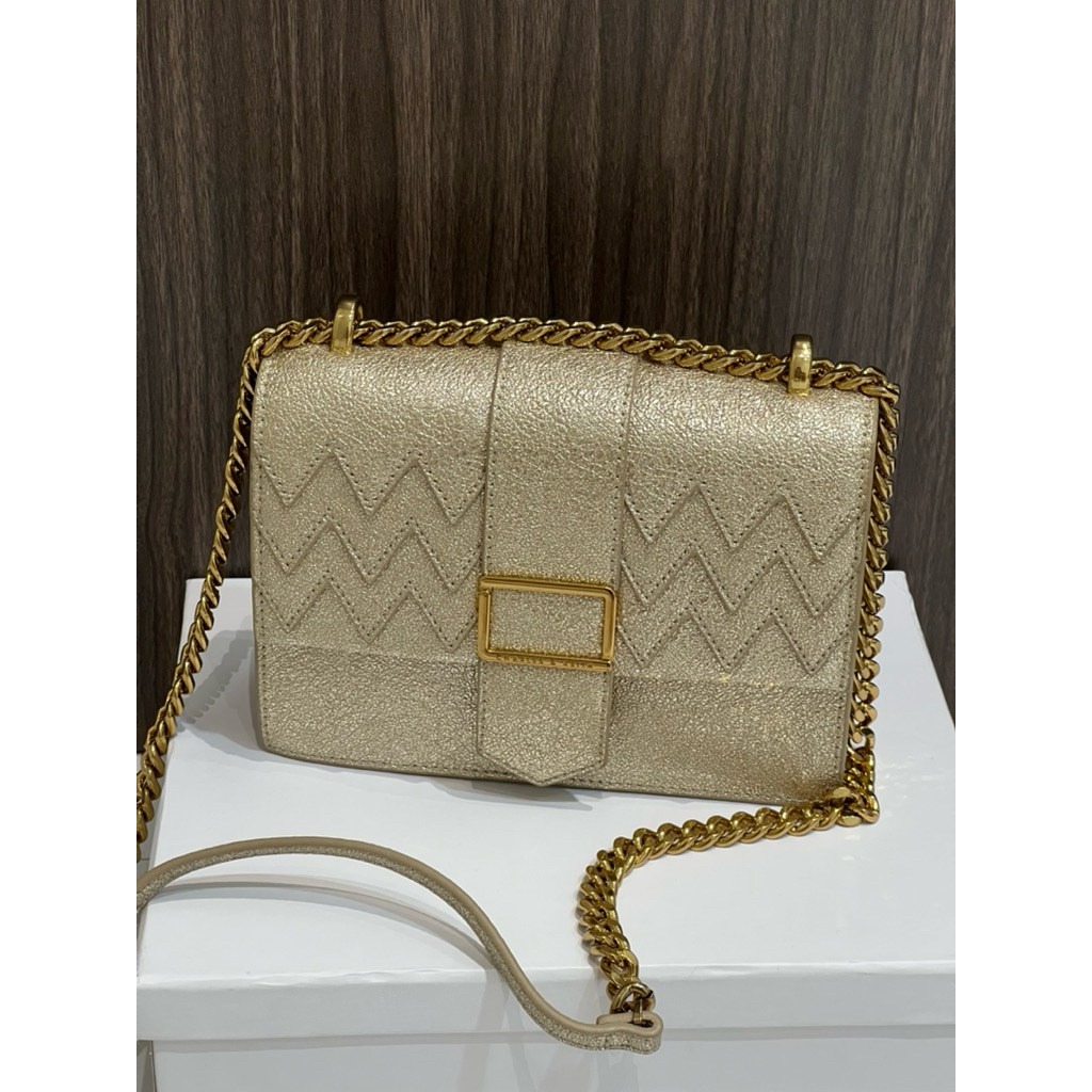 Shoulder Bag Charles and Keith /  Tas Pesta Gold CK