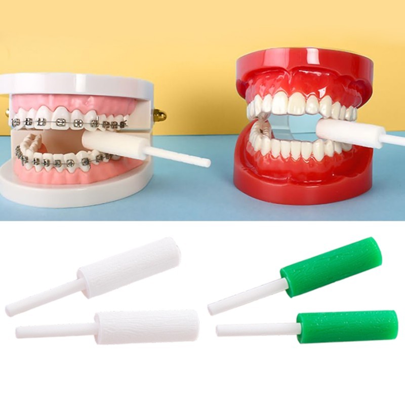 2Set Chewy Aligner Gigi Rasa Mint / Klar Busa Sponge Gigit Gigitan Aligner