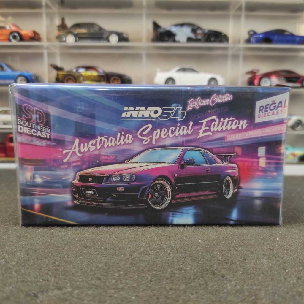 INNO 1/64 CHASE Nissan Skyline GT-R (R34) Z-Tune Purple "Endgame" Australia