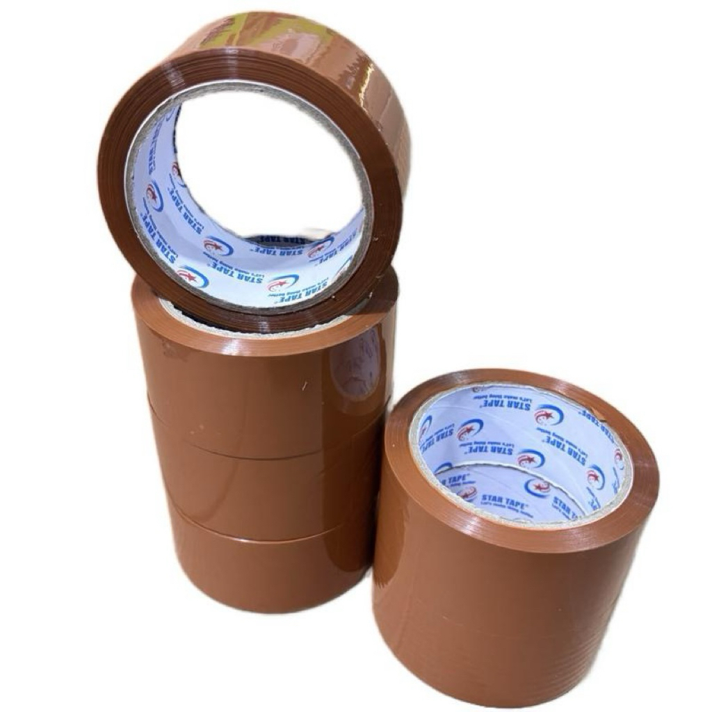 LAKBAN COKLAT LAKBAN LEM STAR TAPE 100YARD 45MM