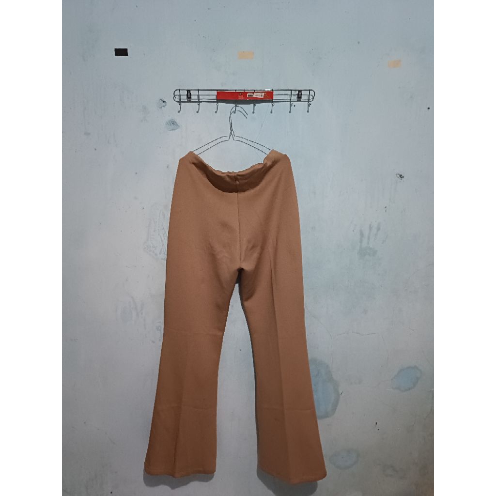 Celana Cutbray Scuba Jumbo Preloved Mocca