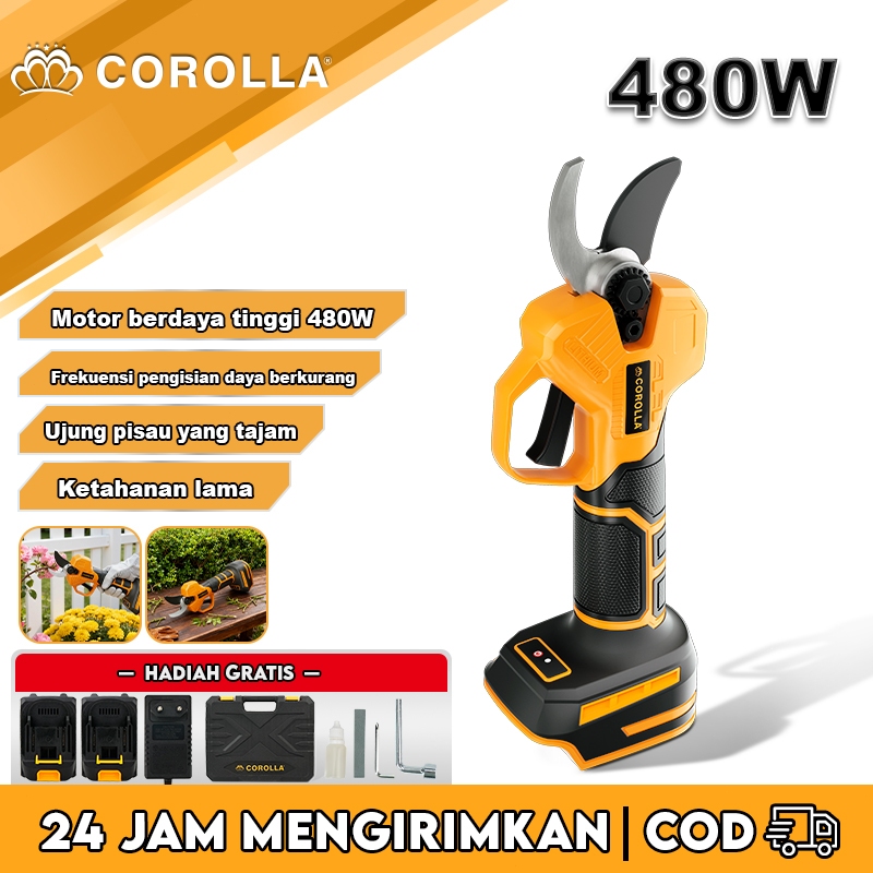 COROLLA Gunting Dahan Elektrik Gunting Taman Elektrik 480W Cordless Brushless Gunting Dahan dan Rant