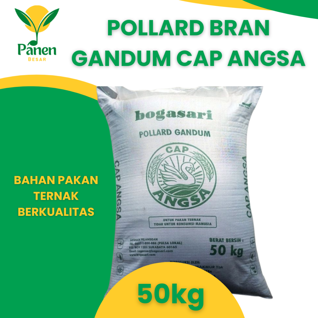 [JUAL PER KARUNG] Bran Pollard Gandum Cap 50KG Cap Angsa
