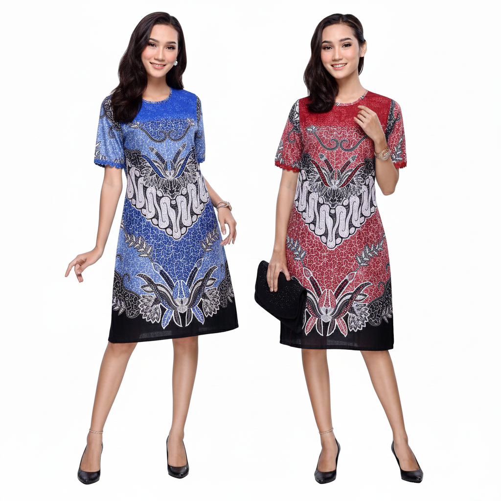 DRESS WANITA BATIK NAGITA PARANGG BROKAT