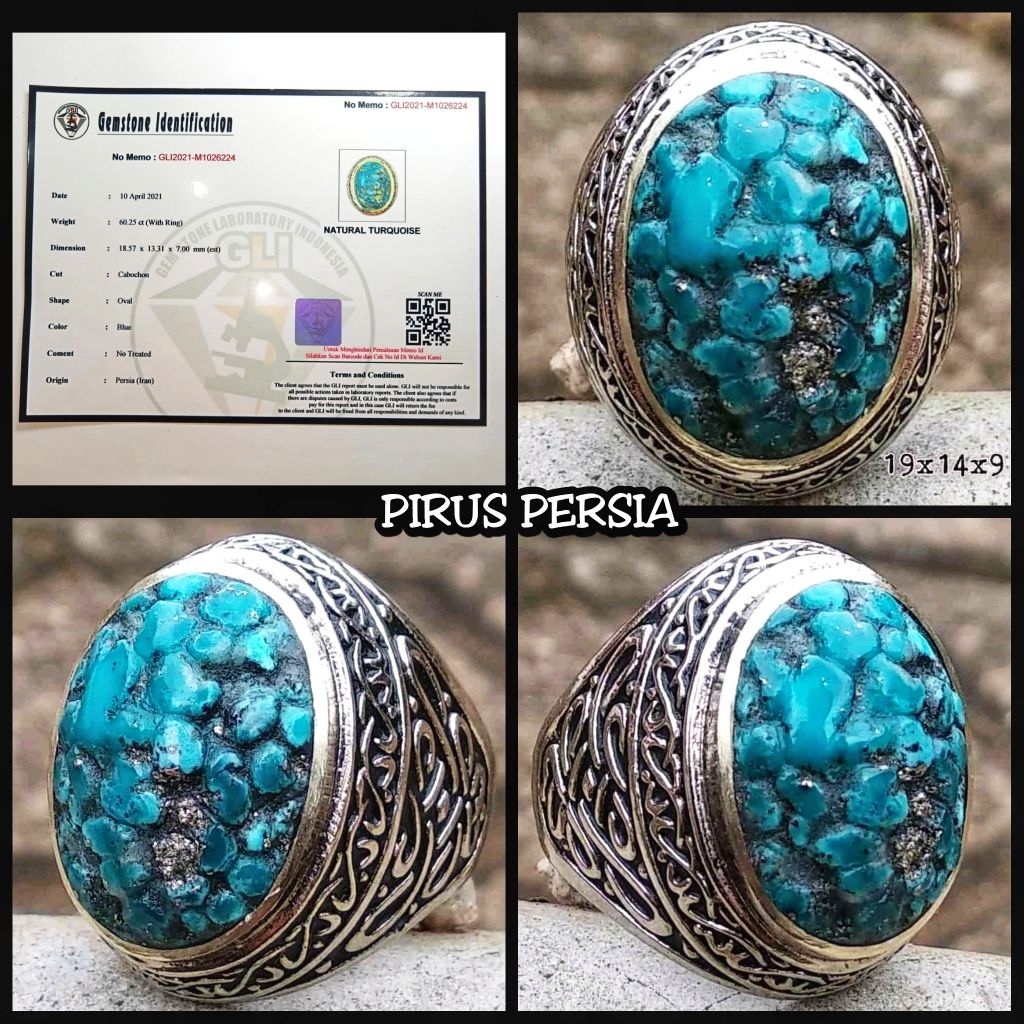 batu pirus jumbo asli alami ngeril alam from persia iran