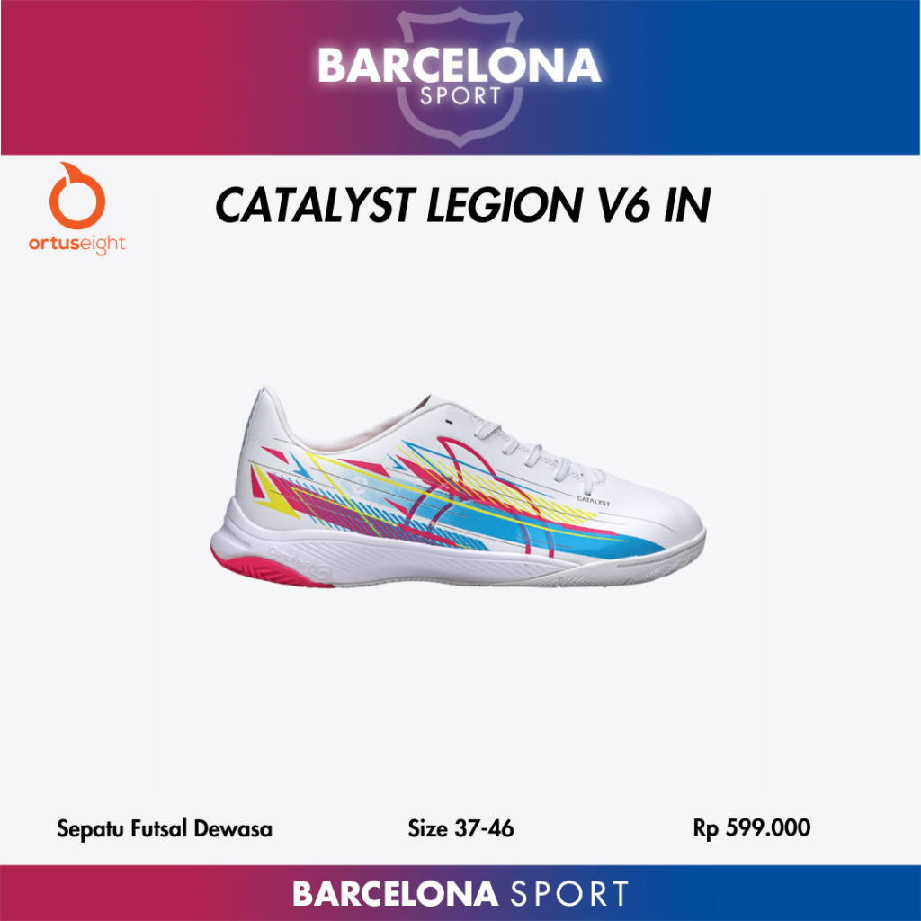 OrtusEight Catalyst Legion V6 IN - Sepatu Futsal Bola ringan nyaman enak bagus keren original murah 