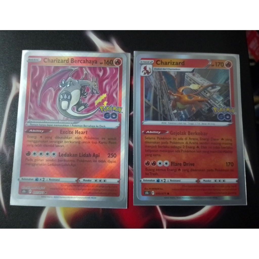 kartu pokemon ori charizard pokemon go