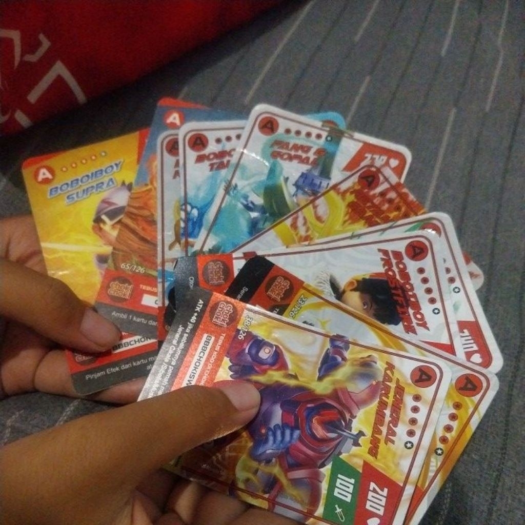 Kartu Karakter Kartun boboiboy RARE isi 10pcs