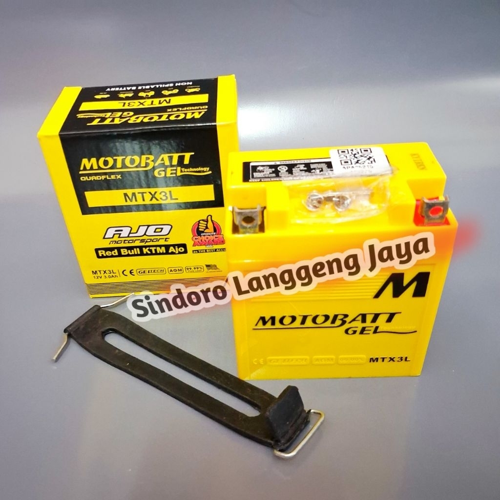 Aki Motobatt Rx King Ninja Satria 2tak Set Karet Jaminan Original Tinggal Pasang