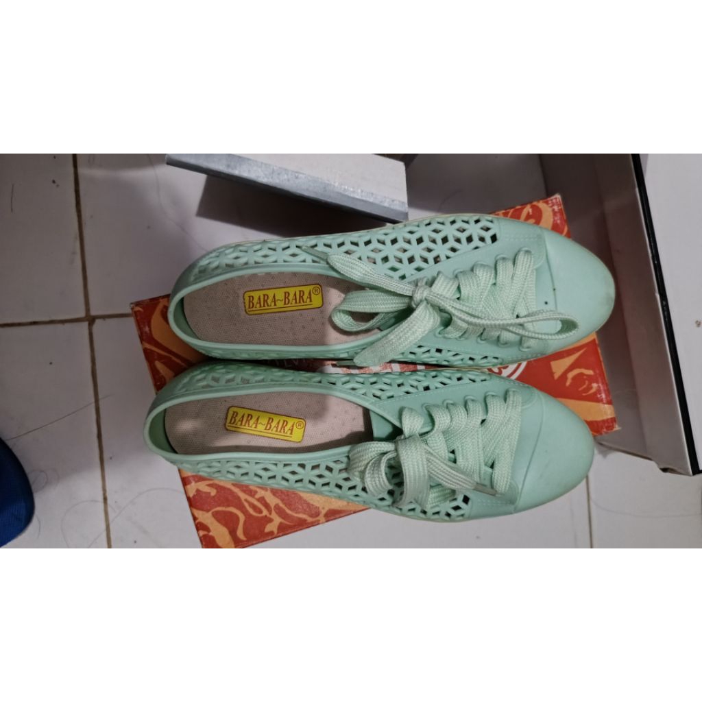 [PL] sepatu jelly kets tali motif IMPORT MEREK BARA BARA