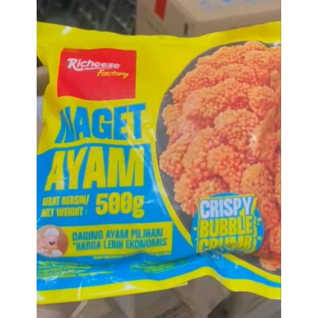 Richeese chicken nugget crispy bubble crumb