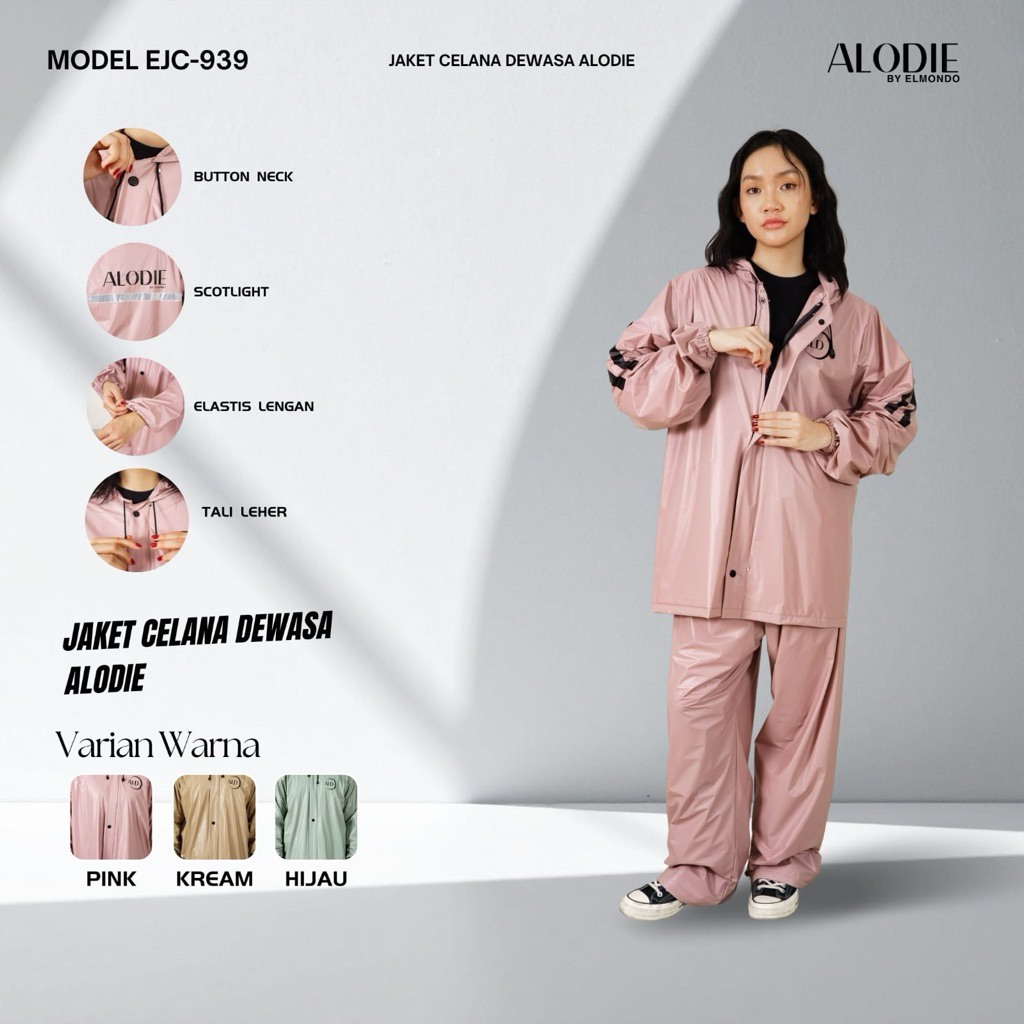 JAS HUJAN ALODIE SETELAN JAKET RESLETING ELMONDO RAINCOAT