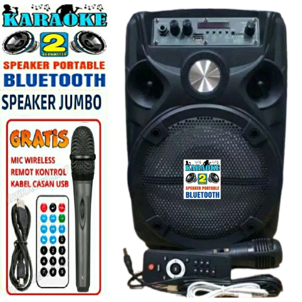 Speaker Aktif Bluetooth Brain Power BP-7801 + Microphone Free Remote Control Speaker //Rejeki