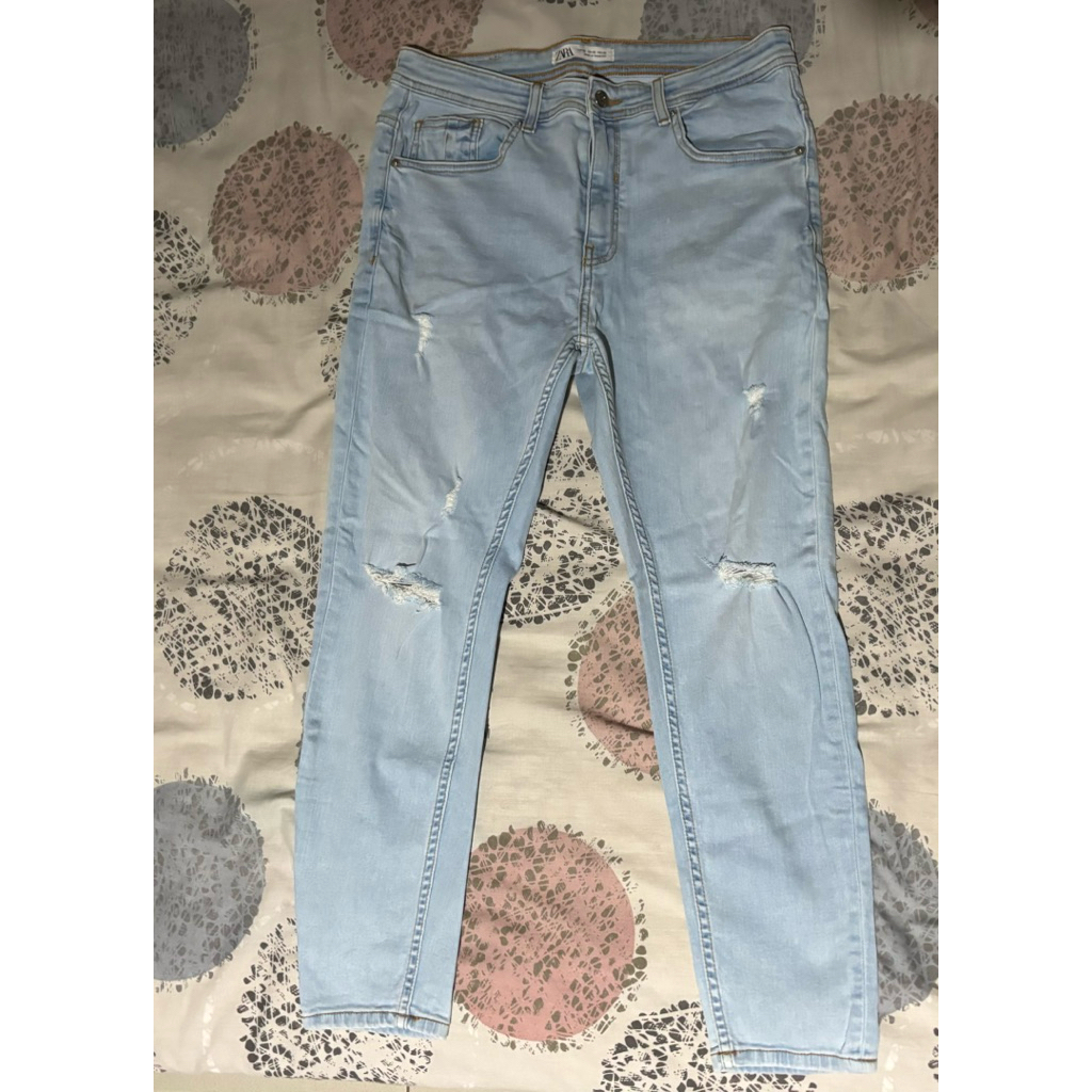 Zara Denim Ripped Jeans