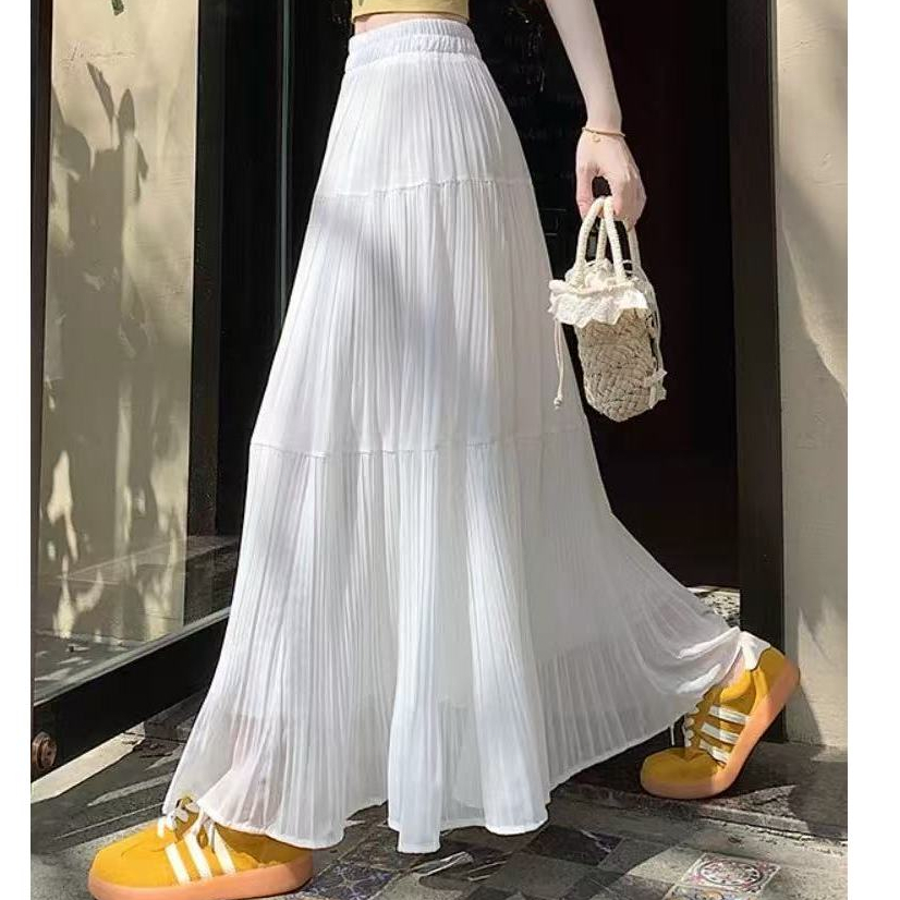 Reiko Skirt / Rok Panjang Susun Wanita Sifon Plisket Crinkle Layer Maxi Skirt Rok Plisket Import Pre