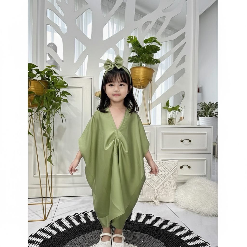 1 - 7th Kaftan PREMIUM Medina anak / Kaftan Lebaran / Gamis anak