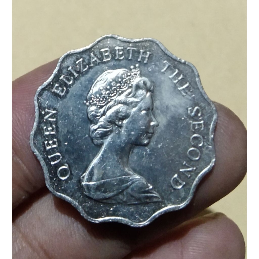 Koin Lawas HONGKONG  2 Dollar Seri Ratu Elizabeth