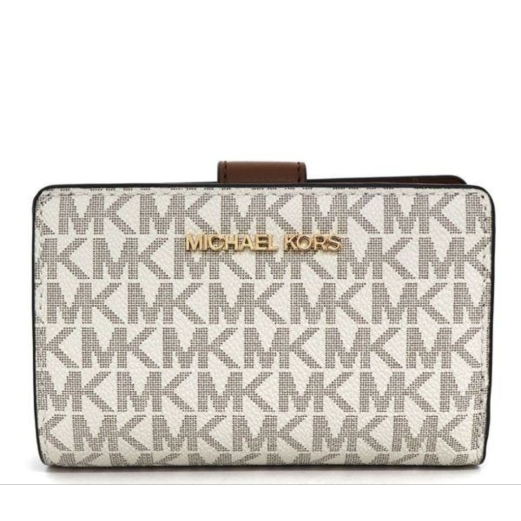 MK medium wallet jetset travel bifold continental vanilla signature dompet small kecil wanita