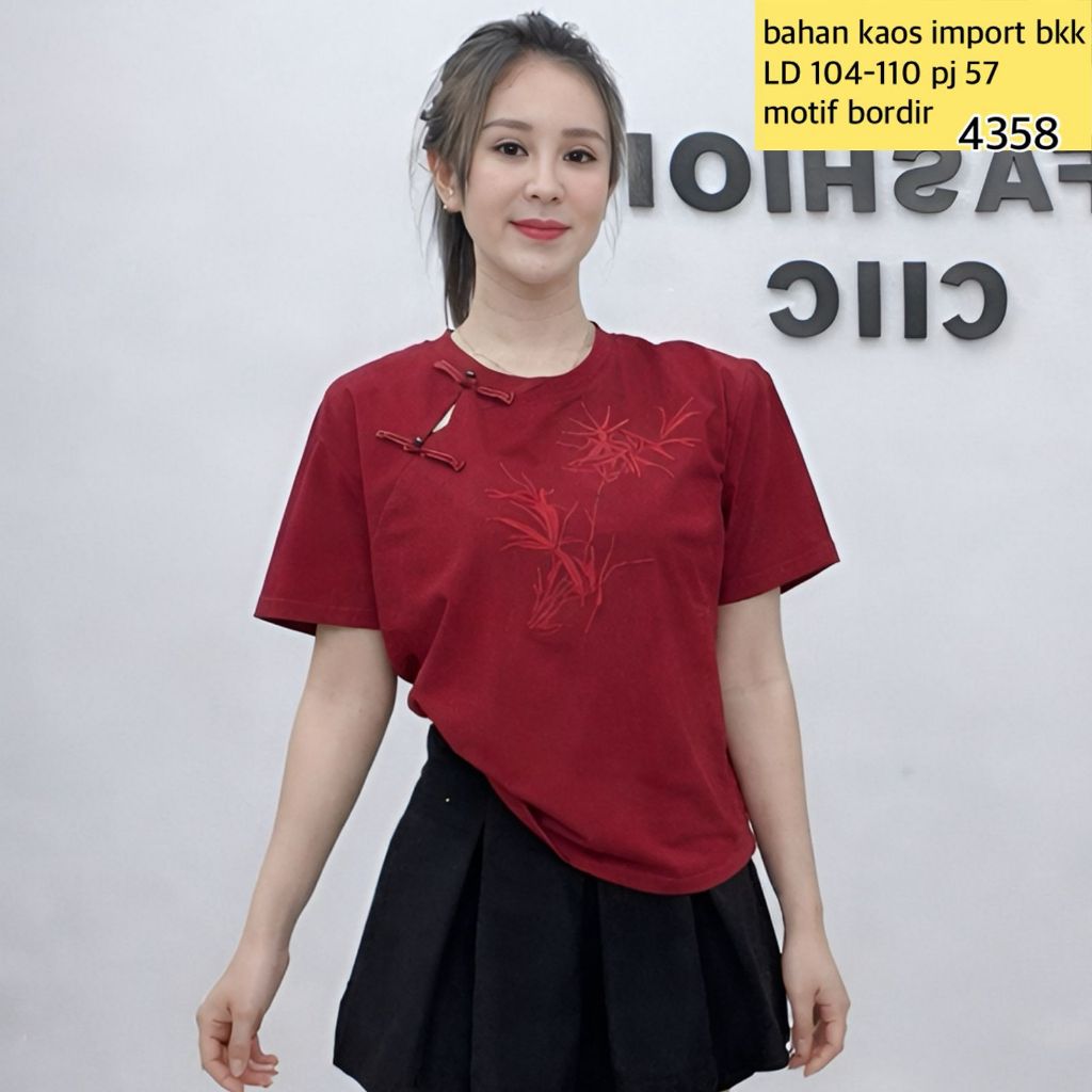 Blouse Bangkok Import Wanita Atasan Imlek Kaos Kekinian Fashion Import Atasan KoreanStely BajuAtasan