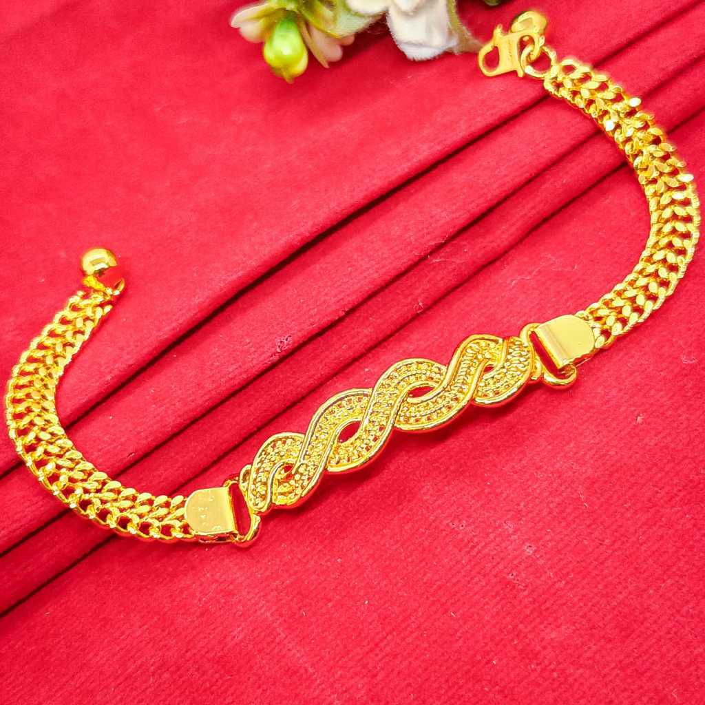 GELANG RANTAI LIPAN PERHIASAN DUBAI LAPIS EMAS 24K
