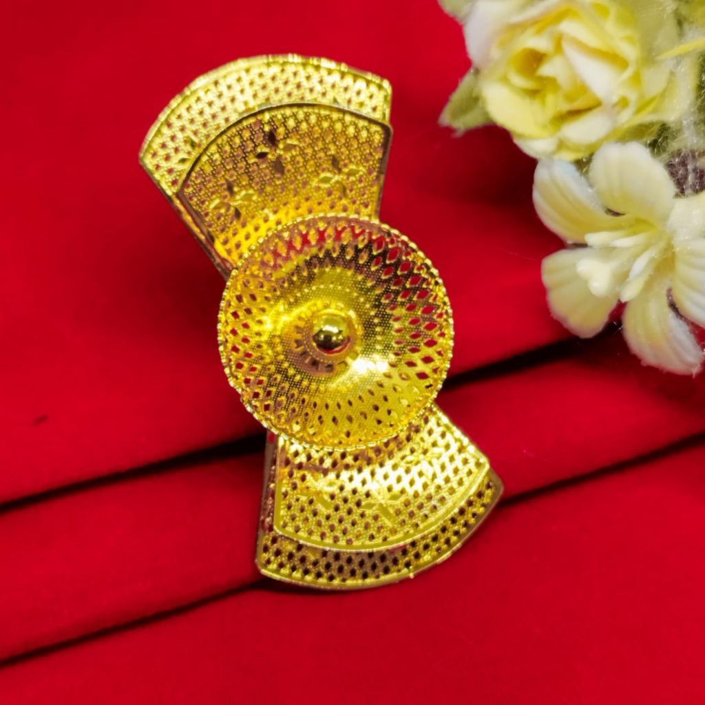 CINCIN PANJANG BUNGA KENDARI PERHIASAN DUBAI LAPIS EMAS 24K