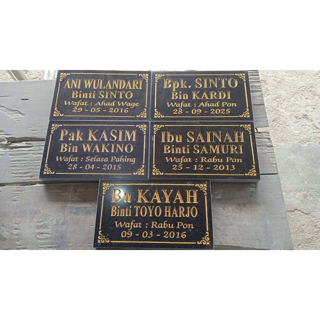 nameplate/ prasasti marmer