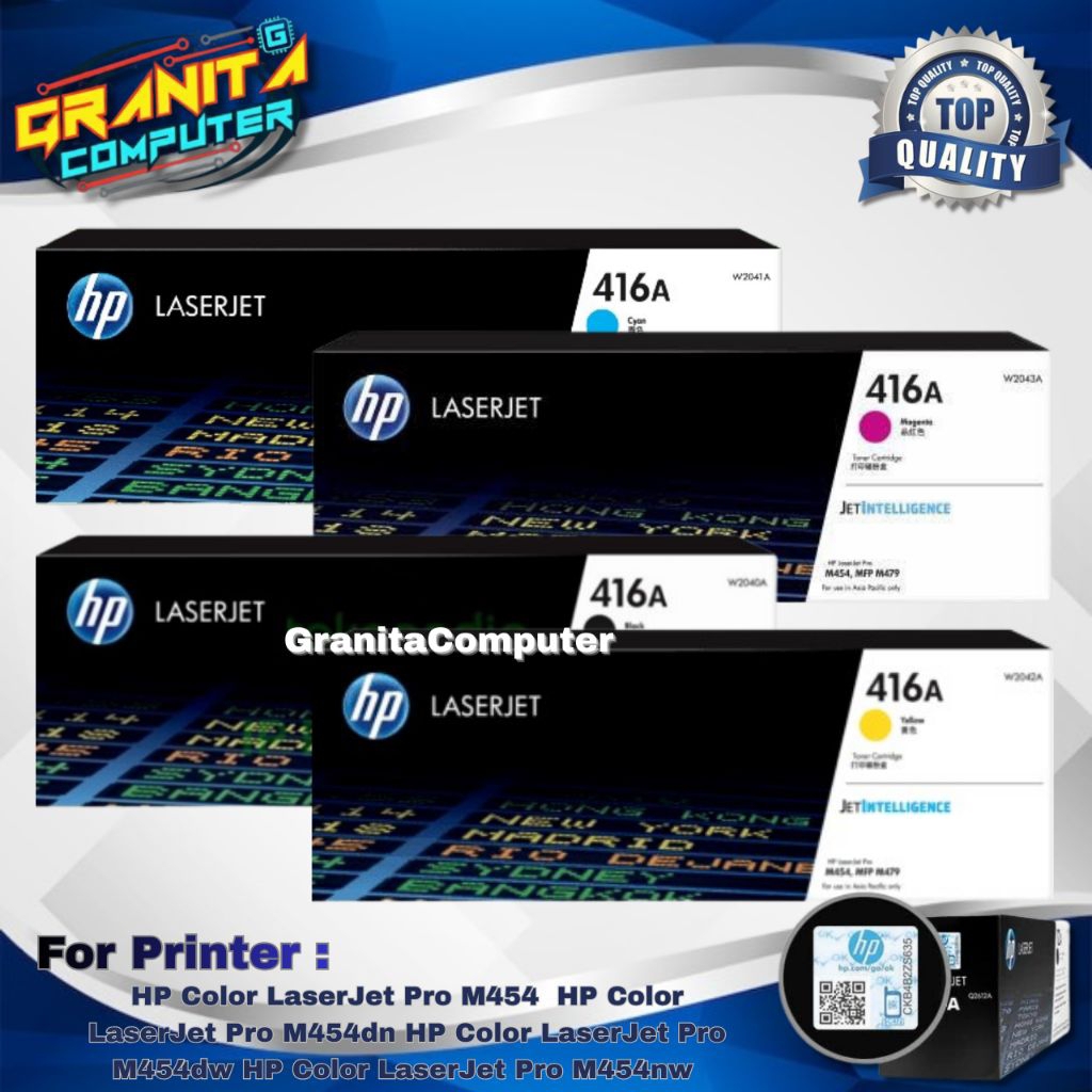 Toner Laserjet HP 416A HP Color LaserJet Pro M454HP Color LaserJet Pro M454dn
