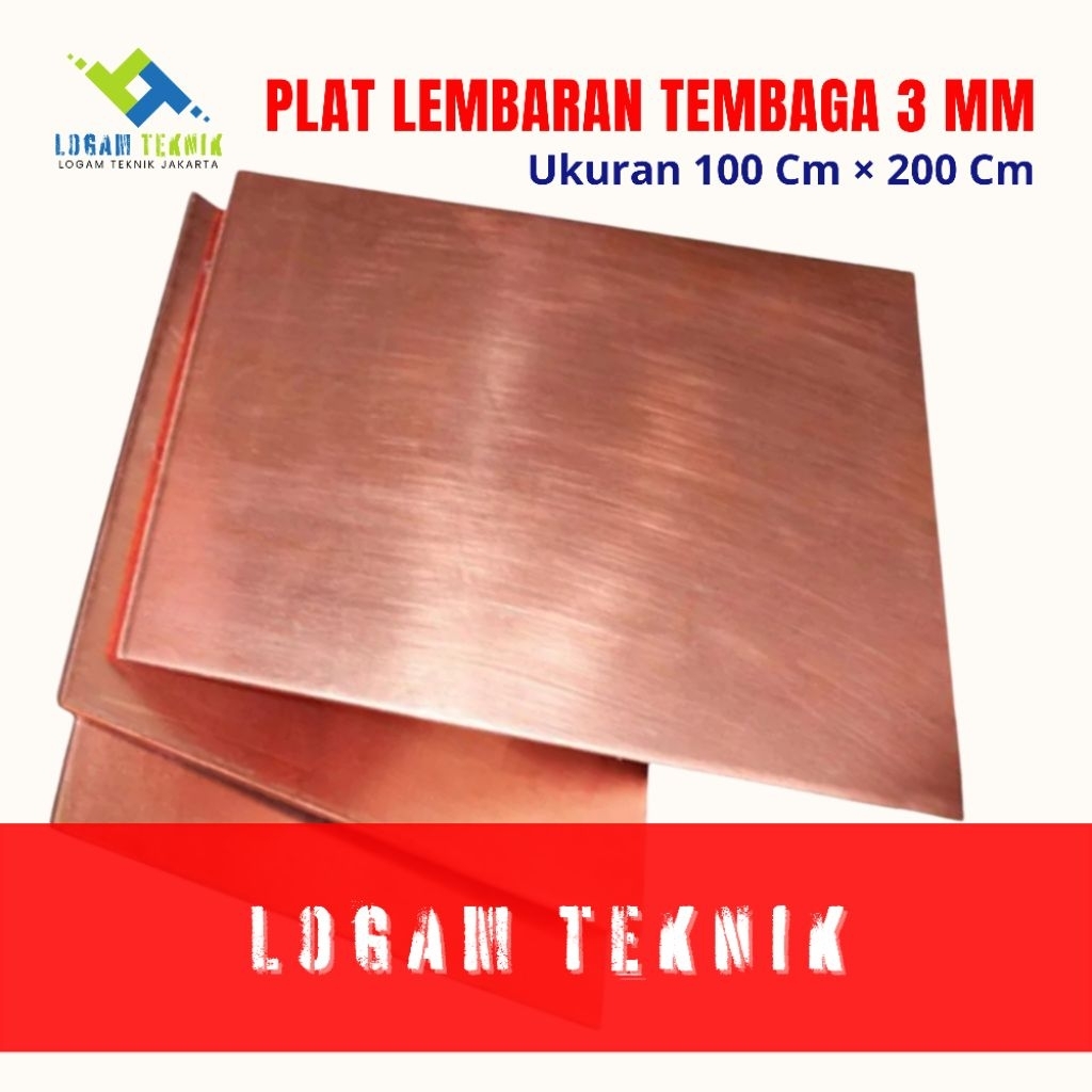 PLAT LEMBARAN TEMBAGA 3MM | Copper Plate 3mm × 100cm × 200cm