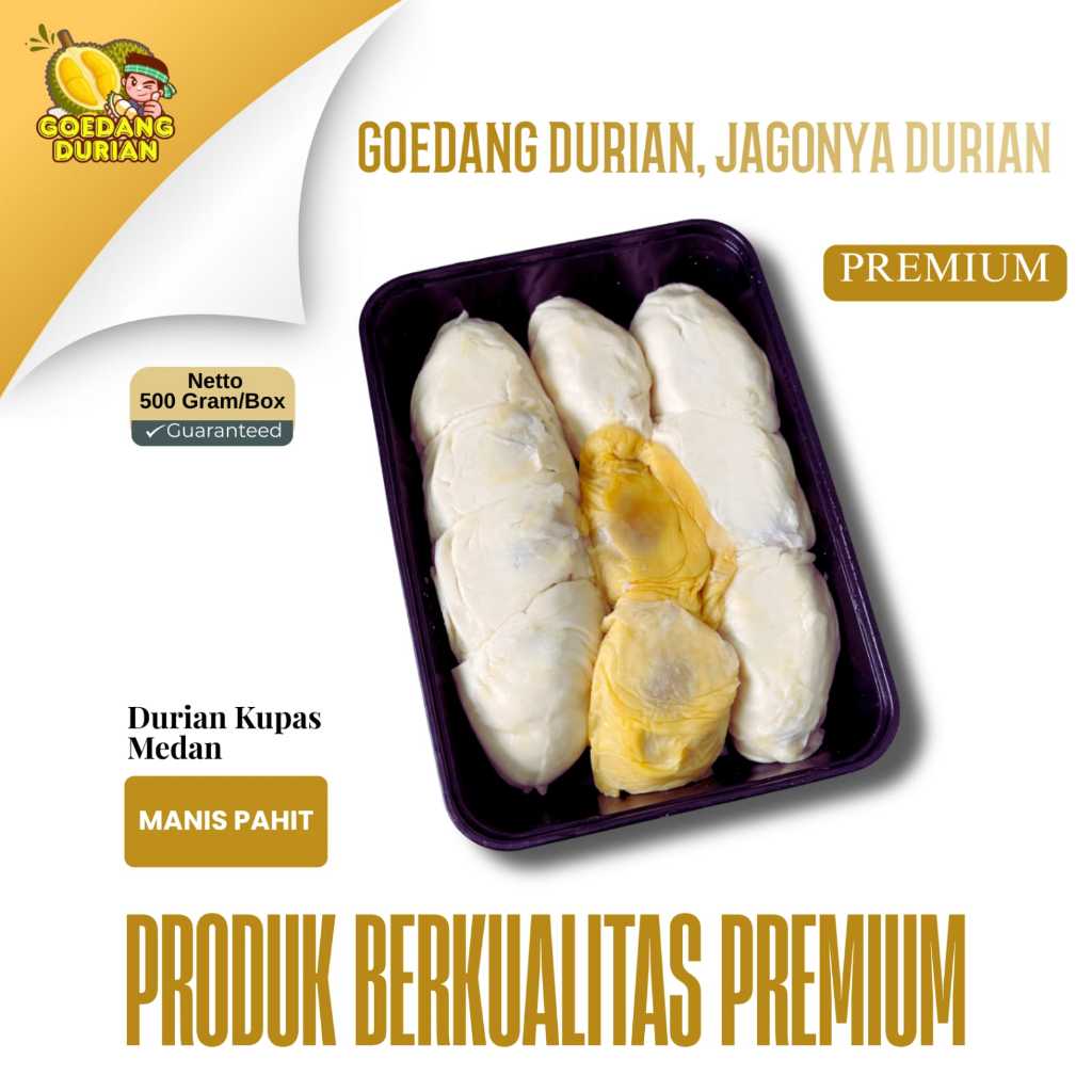DURIAN KUPAS MEDAN MANIS PAHIT 500 Gr / DURPAS MEDAN PREMIUM