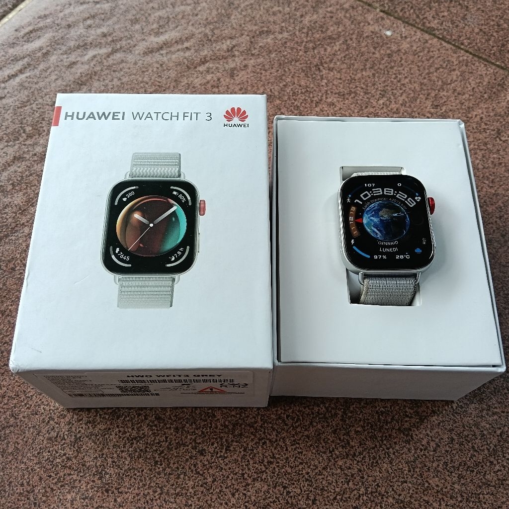 Huawei Watch Fit 3 Grey NFC Mulus Garansi Aktif Fullset