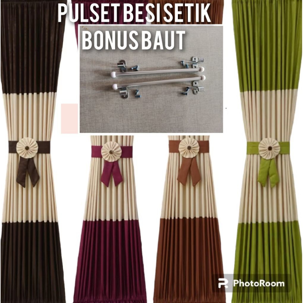 gorden jendela gorden sepiral gorden ikat pita tengah gorden kuku kuku lengkap besi setik