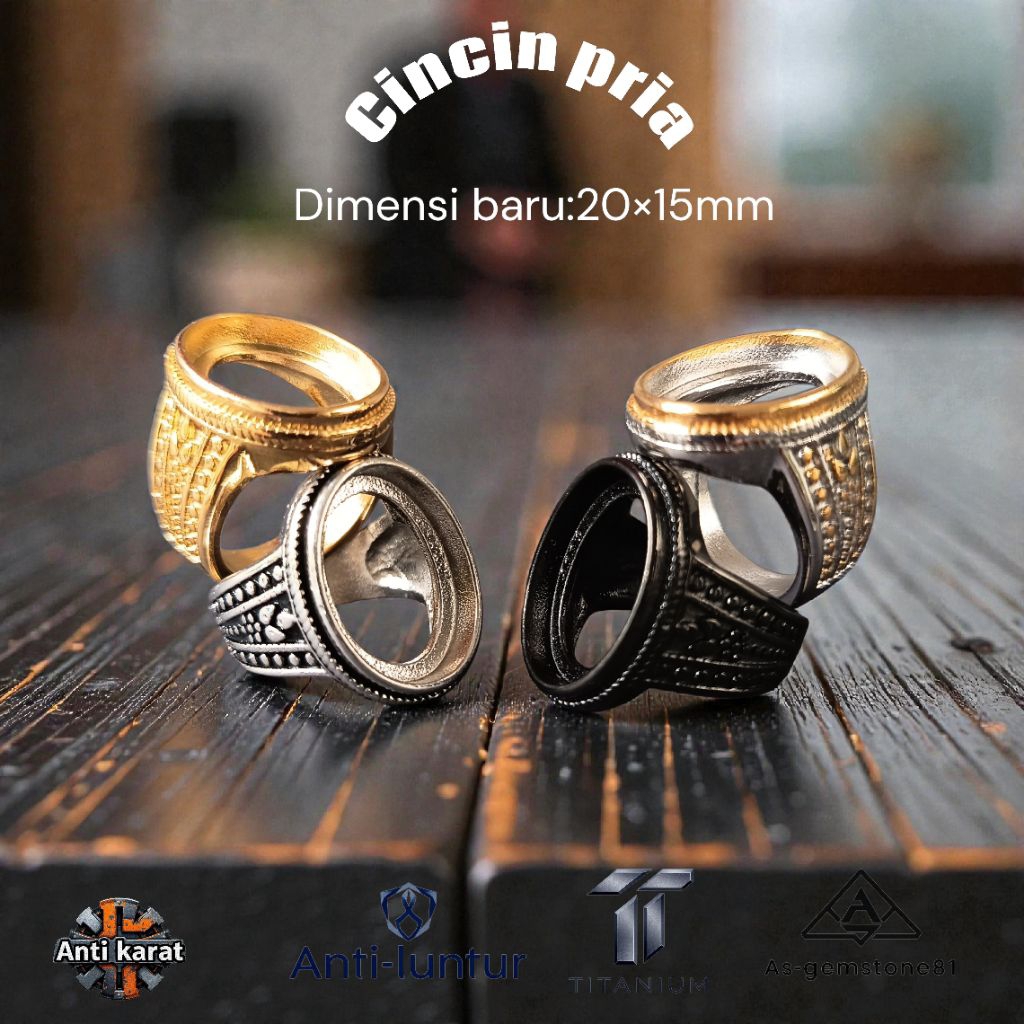 Emban Ring Cincin[titanium]T3 20*15