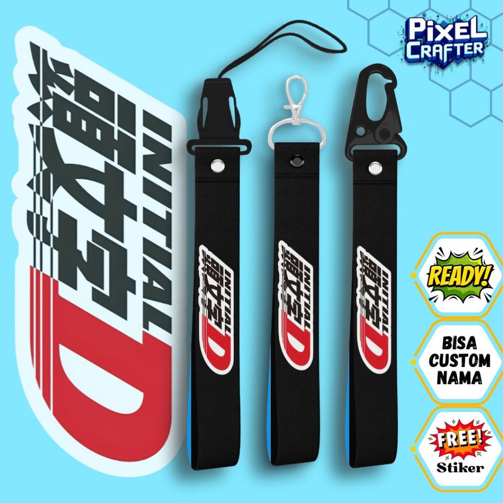 KEYCHAIN INITIAL D 001 GANTUNGAN HP / GANTUNGAN KUNCI / GANTUNGAN TAS
